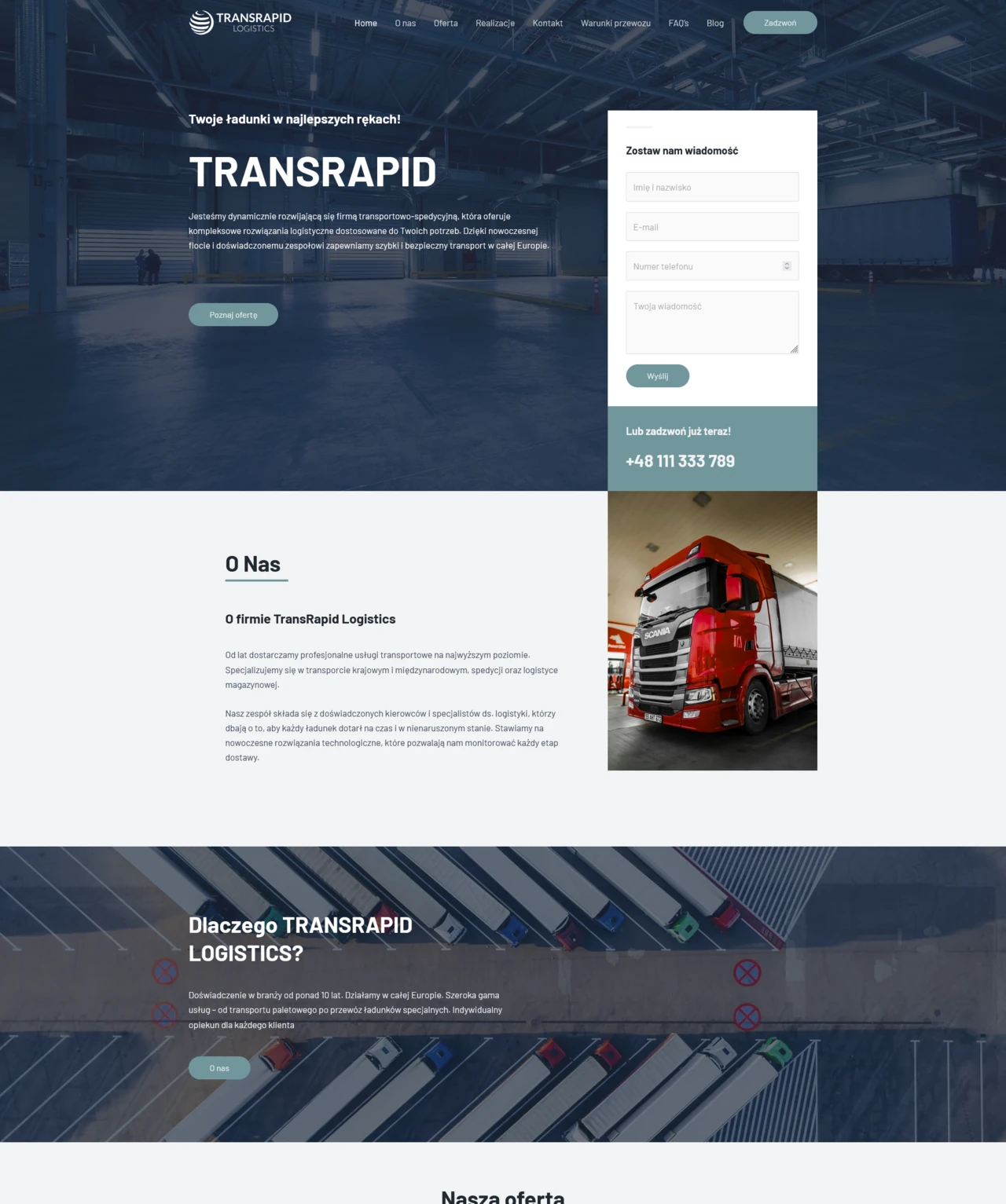 Transrapid Strona Główna, hero, o nas, dlaczego my