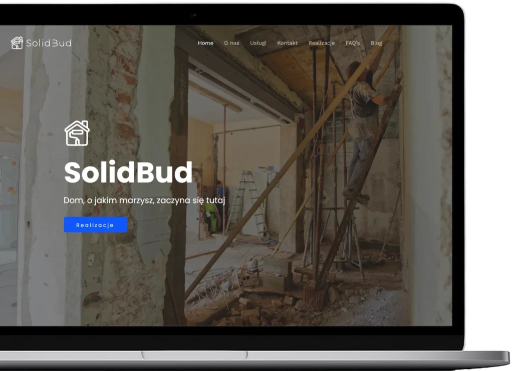 Szablon SolidBud na laptopie